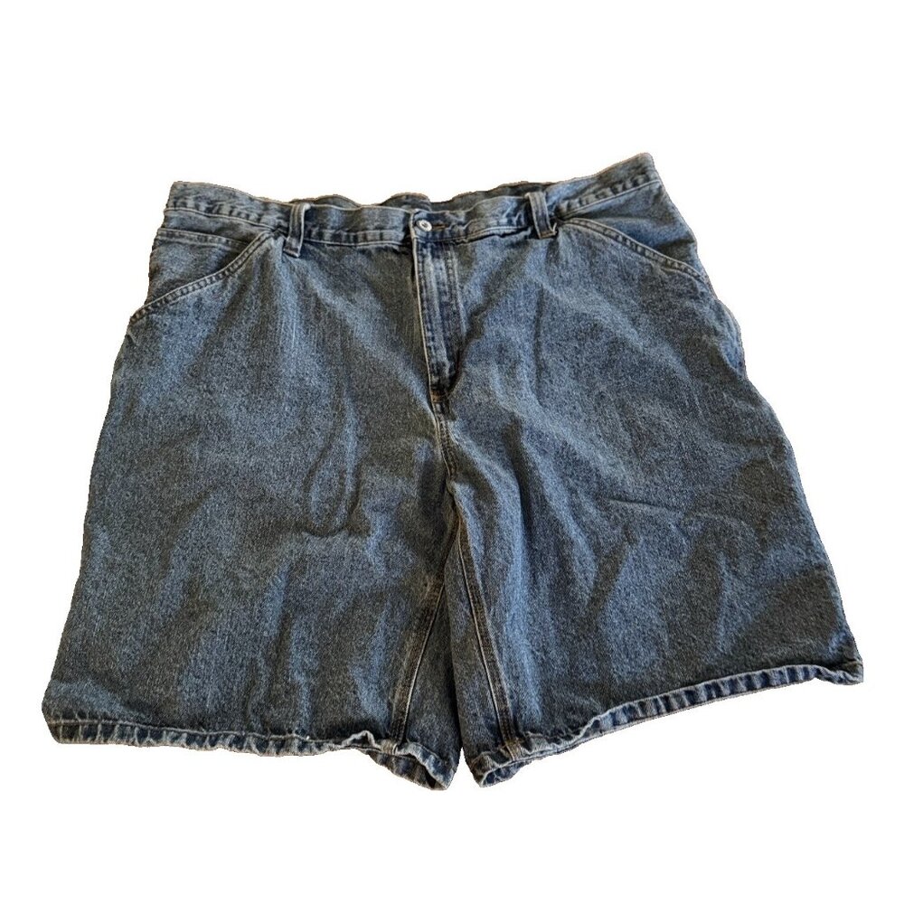 Men's Carpenter Shorts Faded Glory Blue Denim Jean 42 6 Pocket